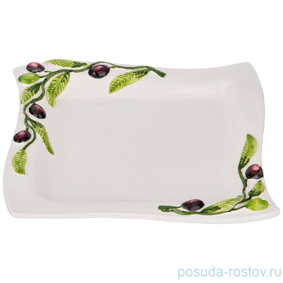 Блюдо 25 х 25 см квадратное "Оливки" / 215380 Блюдо 25 х 25 см квадратное "Оливки" / 215380