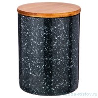 Банка для сыпучих продуктов 755 мл чёрная &quot;Лимаж&quot; / 187093