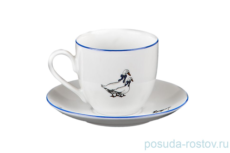 Кофейная пара 170 мл 1 шт "Ивонн /Гуси" (блюдце 12,5 см) / 109656
