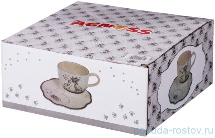 Чайная пара 250 мл 1 шт &quot;Ля мур /Agness&quot; / 191553