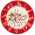 Тарелка 26 см красная &quot;с новым годом! /часы /русская тройка&quot; / 254410