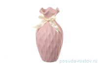 Ваза для цветов 25 см розовая / 140471