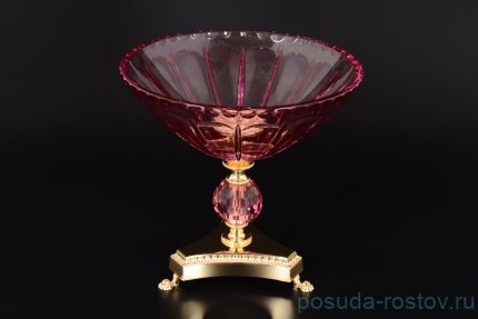 Конфетница 23 см н/н &quot;Rosaperla /Риган /Розовая&quot; / 125090
