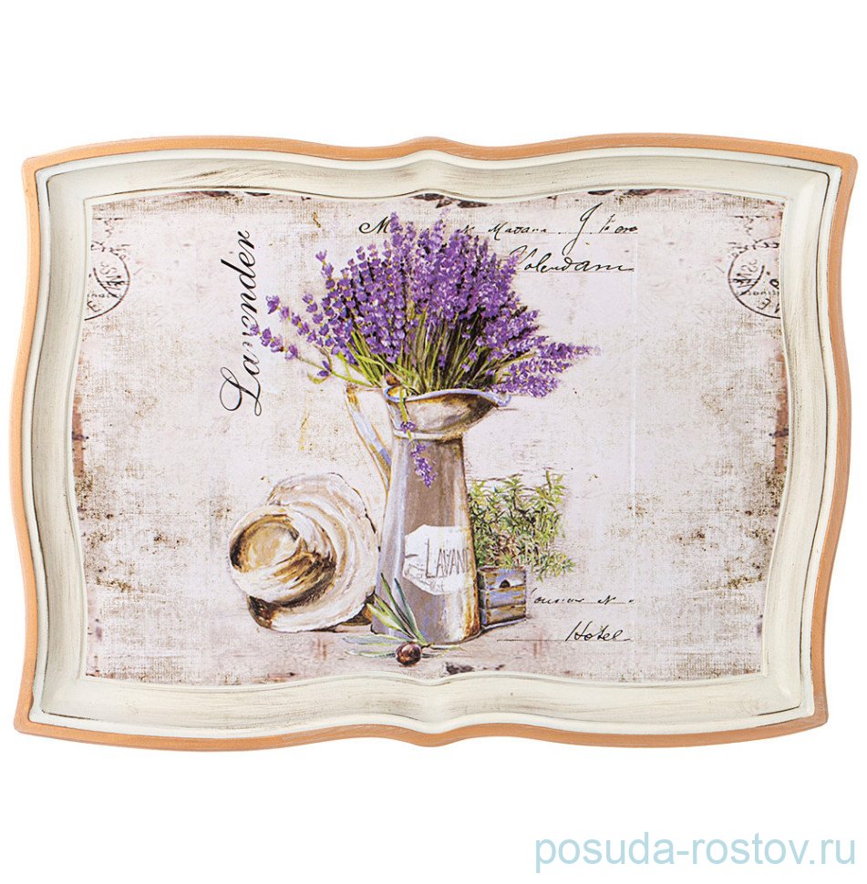 Поднос 42 х 30 см фигурный "Старинный прованс" / 329689