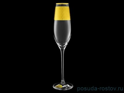 Бокалы для шампанского 210 мл 6 шт &quot;Celebration /Золотые пирамиды&quot; / 146195