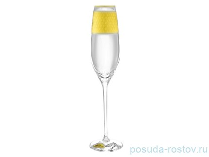 Бокалы для шампанского 210 мл 6 шт &quot;Celebration /Золотые пирамиды&quot; / 146195