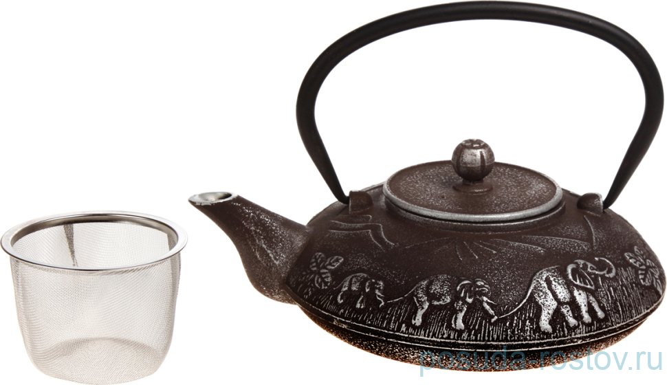 Заварочный чайник 1 л чугунный /эмалированное покрытие внутри / 193530