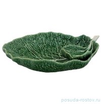 Блюдо для закусок и соуса 34 х 29 х 10 см зелёное &quot;Капуста&quot; / 269155