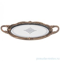 Поднос 44,5 х 25,5 х 3,8 см овальный с ручками &quot;Рококо&quot; / 313523