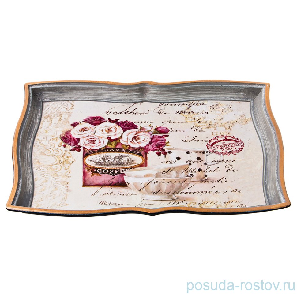 Поднос 34 х 24 см прямоугольный "Старинный прованс" / 186038