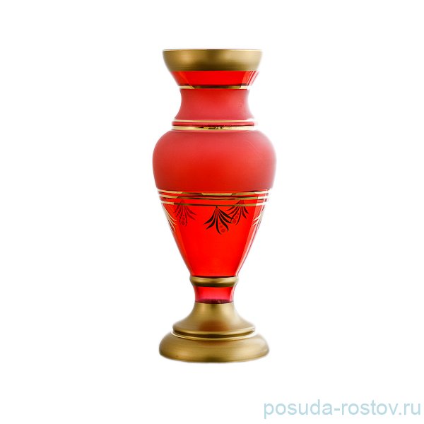 Ваза для цветов 40 см красная "Nd Art /с золотом" / 036443