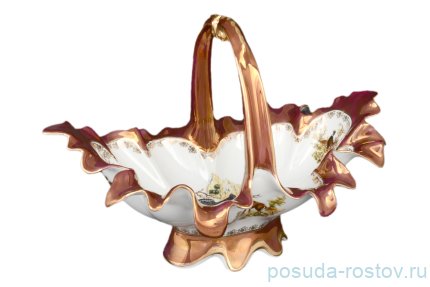 Корзинка 45 см &quot;Корона /Охота красная&quot; / 042460