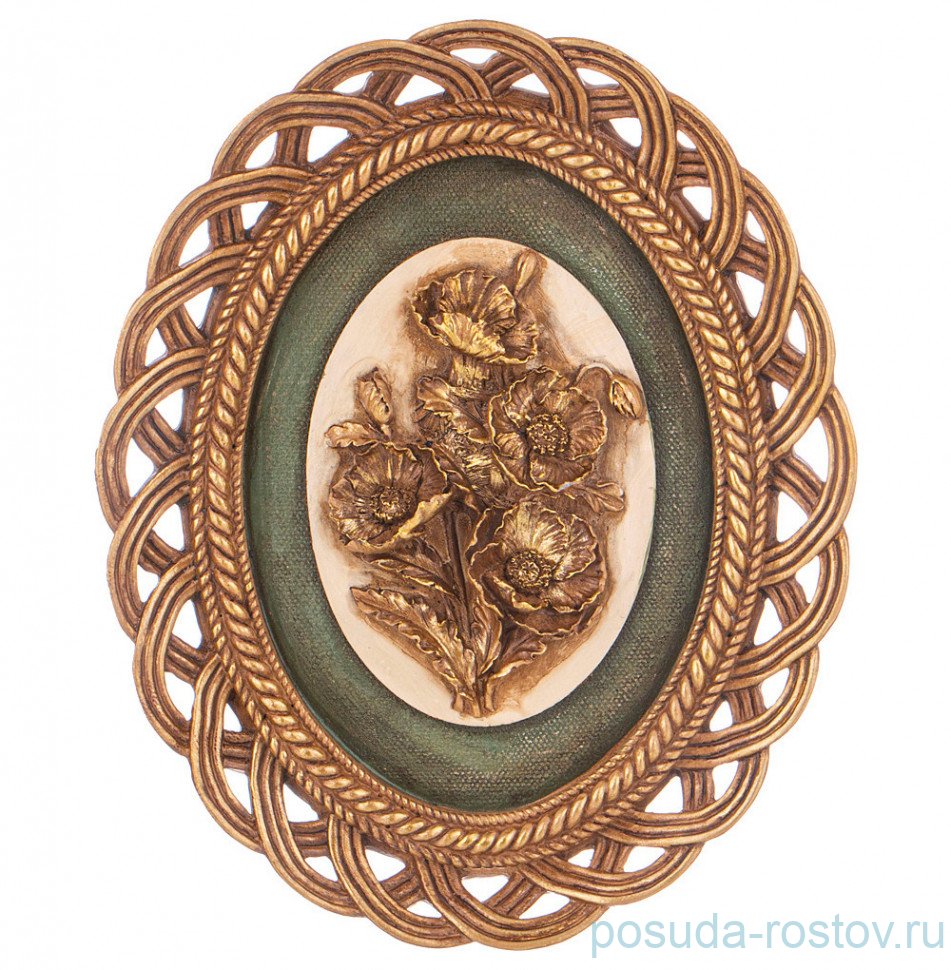 Панно настенное 19,5 х 2 х 24 см "маки" / 290810 Панно настенное 19,5 х 2 х 24 см "маки" / 290810