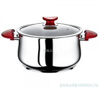 Кастрюля 26 х 16 см крышка стеклянная 8,3 л &quot;SINGLE COOKWARE&quot; ручки бакелит / 295968