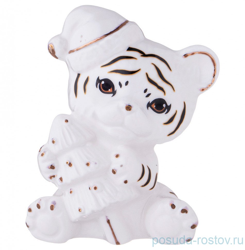 Фигурка 7 х 4,5 х 8 см белая "Тигренок" / 263840