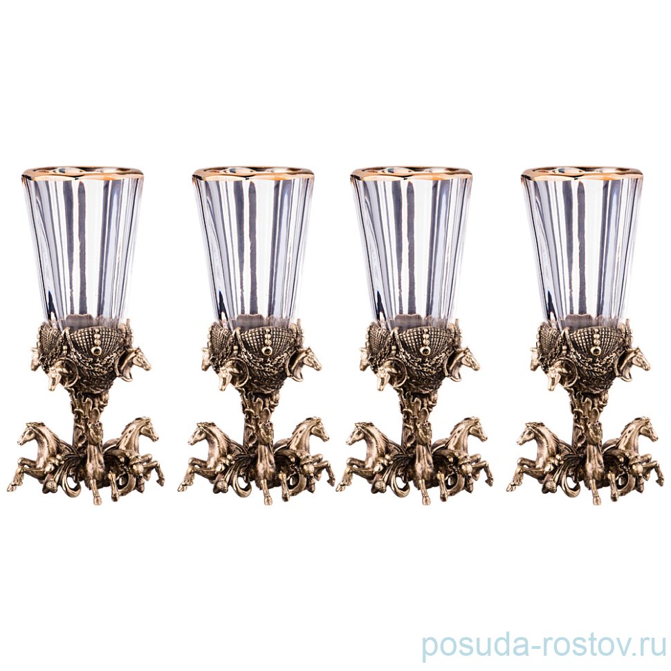 Рюмки 50 мл 4 шт "Лошади" / 268877