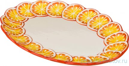 Блюдо 38 х 27 см овальное &quot;Апельсин&quot; / 192282
