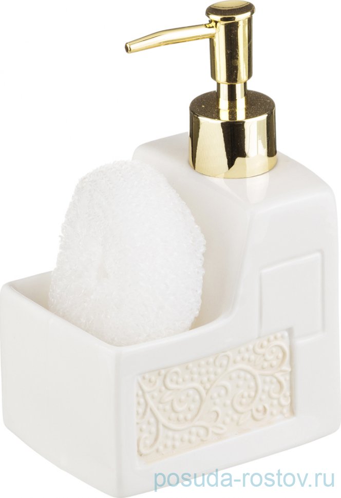 Дозатор для жидкого средства 17 см с губкой "Lefard" / 190987 Дозатор для жидкого средства 17 см с губкой "Lefard" / 190987