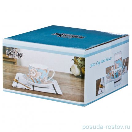 Чайная пара 380 мл 1 шт голубая / 190476