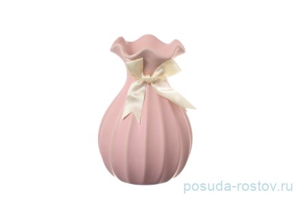 Ваза для цветов 20 см розовая / 140472
