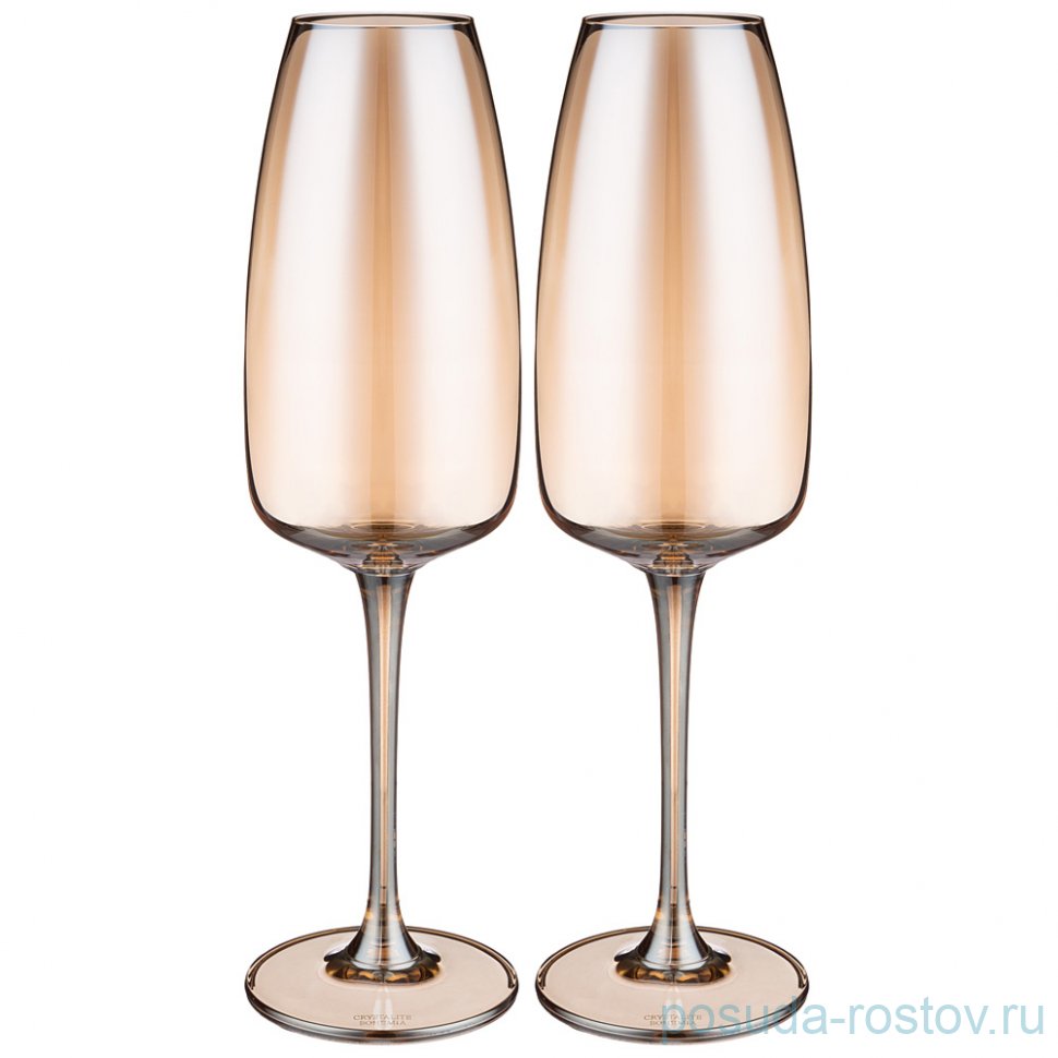 Бокалы для шампанского 290 мл 2 шт "Мёд" / 275458