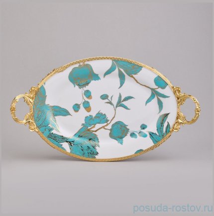 Блюдо 37 х 21 х 5 см овальное с ручками н/н / 368906