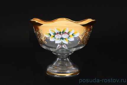 Конфетница 16 см н/н &quot;Лепка золото /волна&quot; / 107838