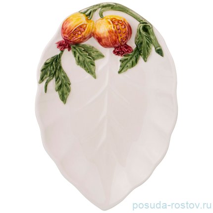 Блюдо 25 х 17 см Лист &quot;Гранаты&quot; / 215374