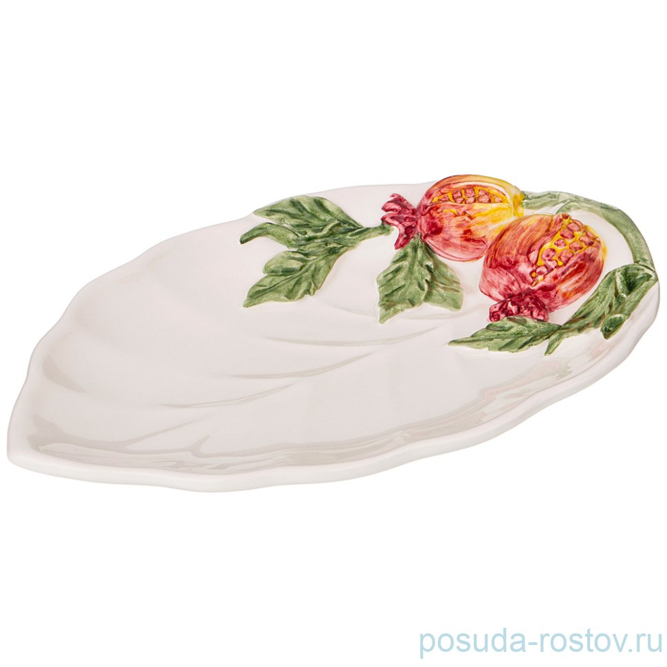 Блюдо 25 х 17 см Лист "Гранаты" / 215374