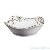 Салатник 14 см квадратный &quot;Рококо /Золотой узор /7830&quot; / 121749