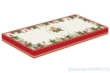 Блюдо 37 х 14 см овальное &quot;Рождественские ягоды&quot; (подарочная упаковка) / 336690
