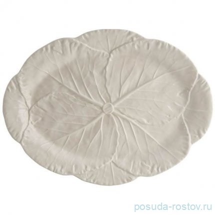 Блюдо 43 см овальное бежевое &quot;Капуста&quot; / 337246