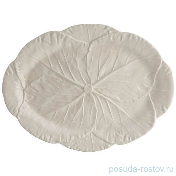 Блюдо 43 см овальное бежевое "Капуста" / 337246 Блюдо 43 см овальное бежевое "Капуста" / 337246