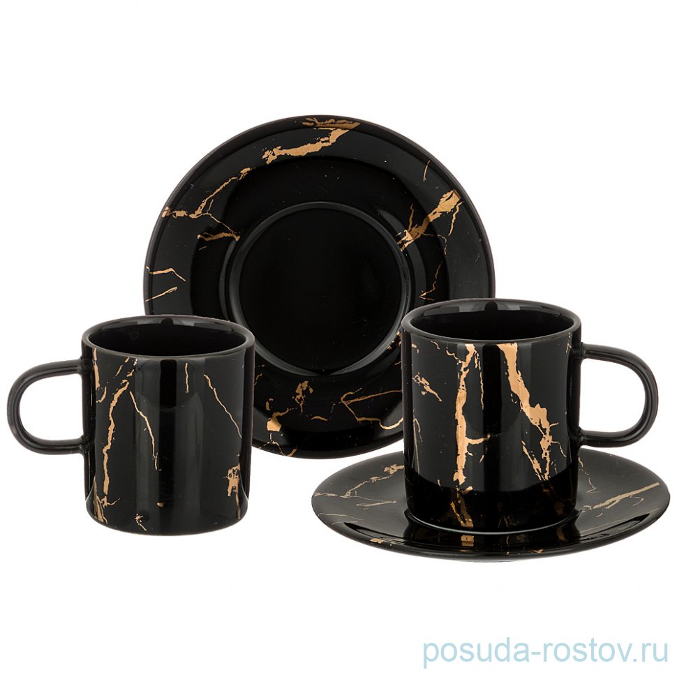 Набор кофейных пар 100 мл 2 шт "fantasy /чёрное" / 206094