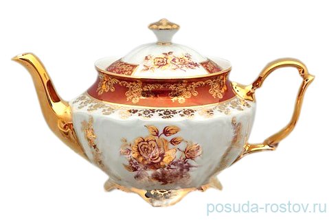 Заварочный чайник 1,2 л "Мария-Тереза /Золотая роза /Красная" / 204438