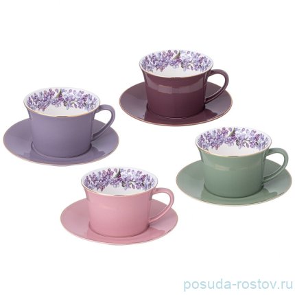 Набор кофейных пар 180 мл 4 шт &quot;Lilac&quot; / 344049