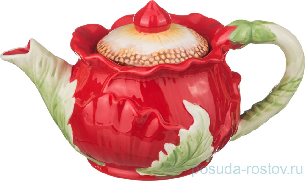 Заварочный чайник 500 мл "маковый цвет" / 190356