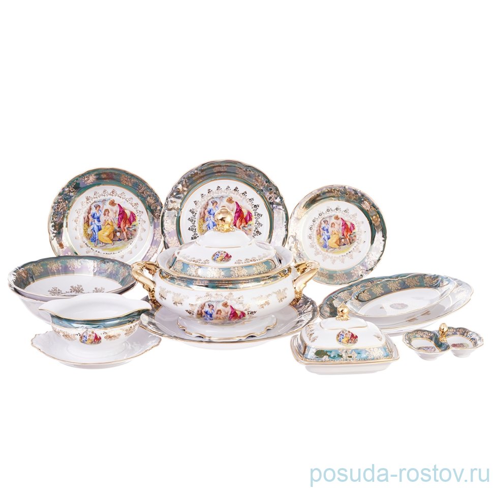 Столовый сервиз на 6 персон 29 предметов "Фредерика /Мадонна зелёная" / 159757
