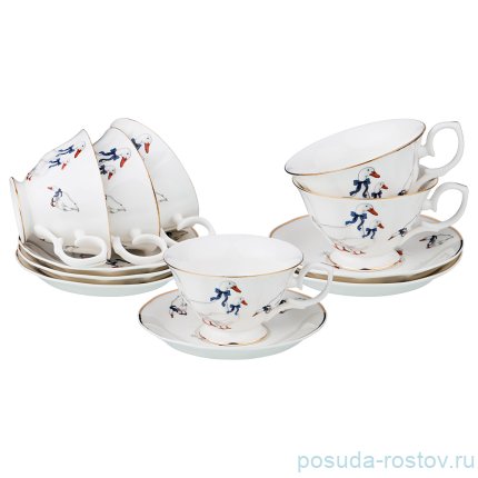 Набор чайных пар 200 мл 6 шт &quot;Гуси&quot; / 206116