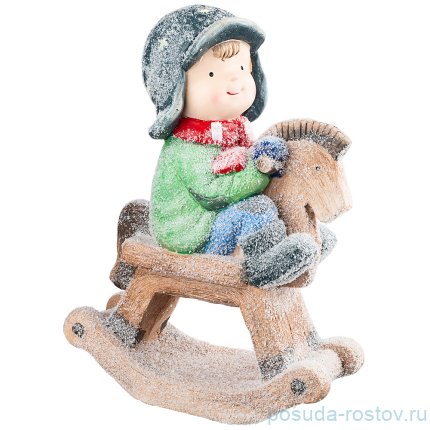 Фигурка 35 х 15 х 42 см &quot;Мальчик на лошадке-качалке&quot; / 270443