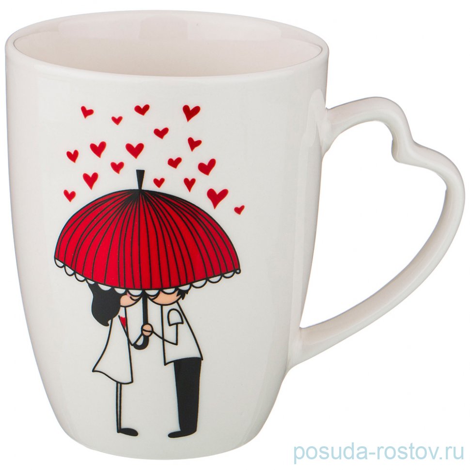 Кружка 380 мл "Влюблённые под зонтом" / 213398