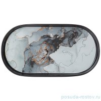 Блюдо 30 х 16,5 х 2,5 см овальное чёрное &quot;Moon art&quot; / 271115