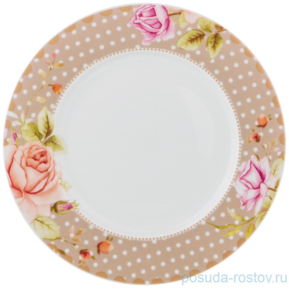 Тарелка 19,5 см "Две розы" (6шт.) / 212428