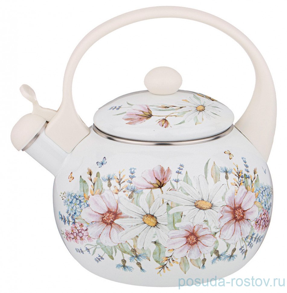 Чайник 2,2 л эмалированный со свистком "дворцовый парк" / 270667