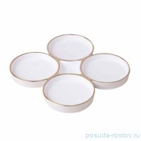 Менажница 4-х секционная 25 х 2,5 см &quot;Отводка золото&quot; / 342788