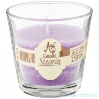 Свеча ароматическая стеариновая в стакане lavender диаметр 7,5 см высота 7,5 / 211051