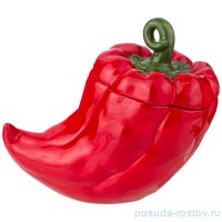 Ёмкость для сыпучих продуктов 18 х 10,5 х 15,5 см 550 мл красная &quot;PEPE DEL CILE&quot; / 220773