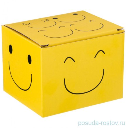 Кружка 350 мл серая &quot;Веселый Смайлик&quot; / 187032