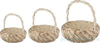 Набор корзин 3 шт плетёные / 187437