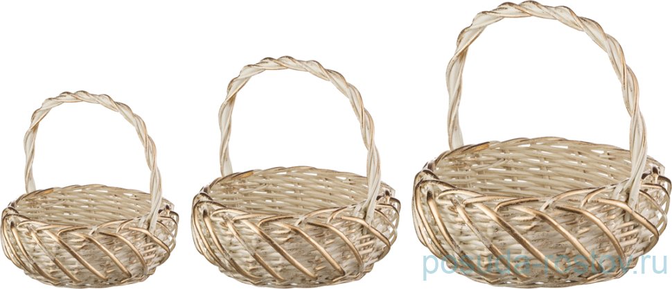 Набор корзин 3 шт плетёные / 187437